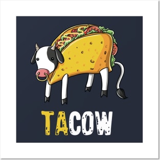 Cute Funny Taco Lover Cow Farmer For Kids Men Gift Posters and Art